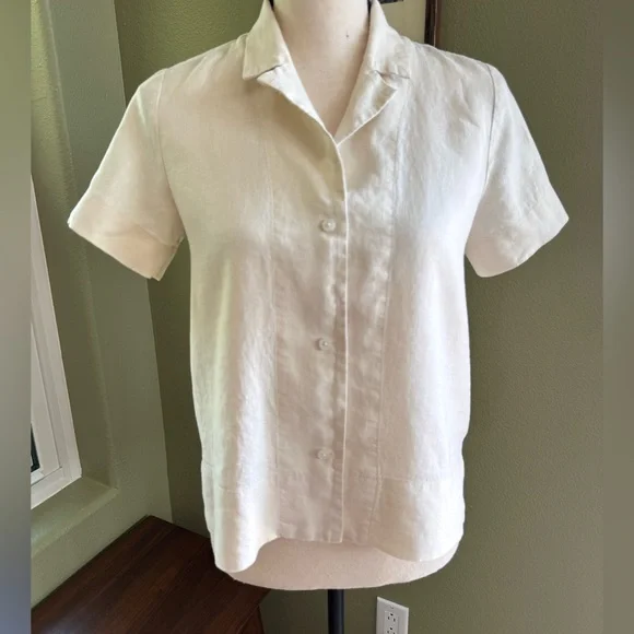 Everlane Button-Up Linen Top - Picture 1 of 7